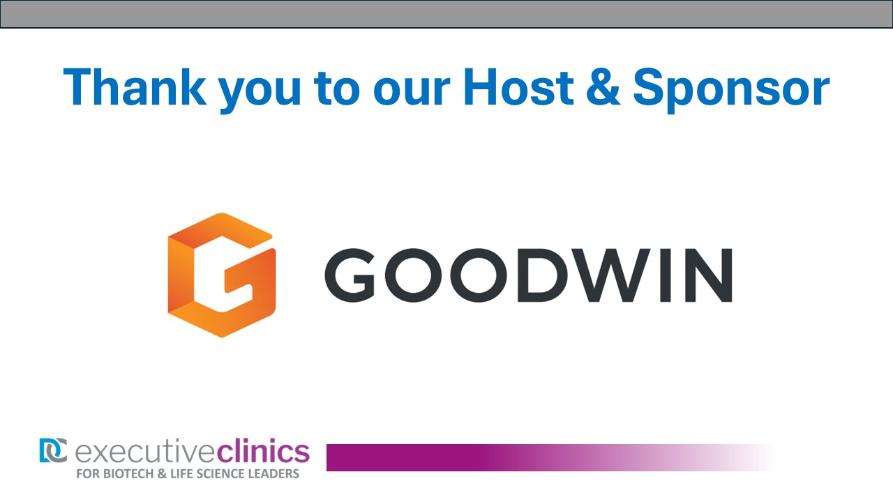 Executive Clinic Sponsor Page for Website Goodwin